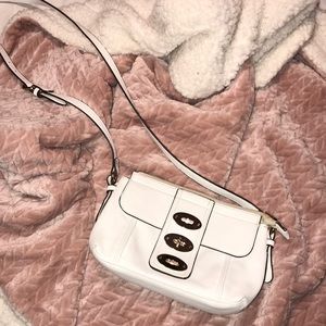 White crossbody purse